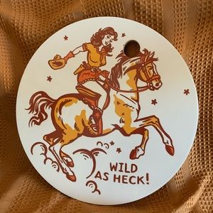 Cowgirl cutting board kitchen decor
